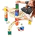 Quadrilla Wooden Marble Run Construction - The Roundabout - Quality Time Playing Together Wooden Safe Play - Smart Play for Smart Families