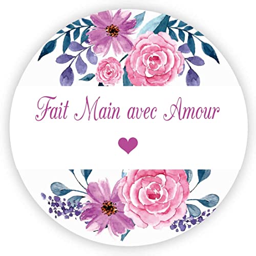 MameArt 50 Carte Kraft Étiquette Blanche Personnalisée