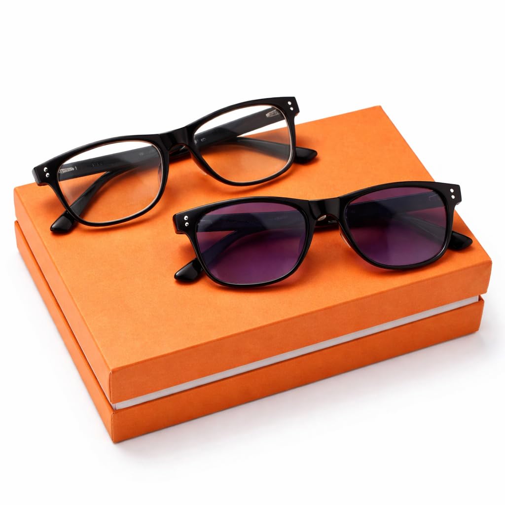 SILAC - 5370 - Pack duo lunettes de lecture et solaire pour homme et femme | Pack duo : une paire pour l'intérieur, une paire solaire pour l'extérieur – Dioptrie +1,00 à +3,50