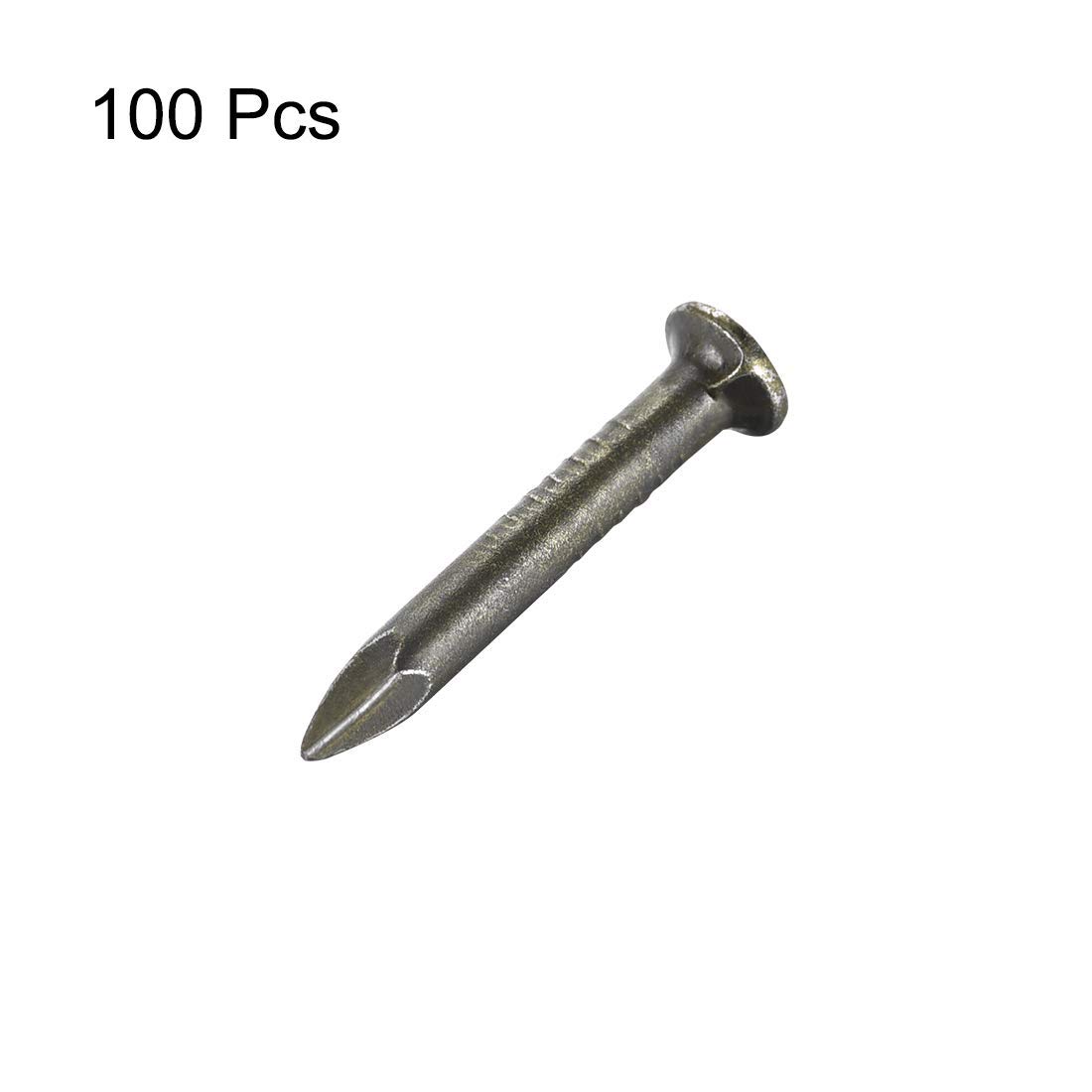 TOP-VIGOR 100Pcs Hardware Nails, 4mmx20mm Fiber Concrete Cement Wall Point Tip Nails - Image 3