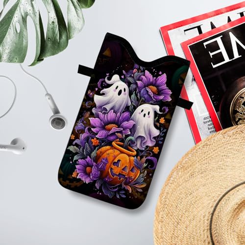 Image of Neoprene Cell Phone Sleeve Pouch Case Bag with Crossbody Strap Neck Lanyard for Women 7.1 X 3.9 in