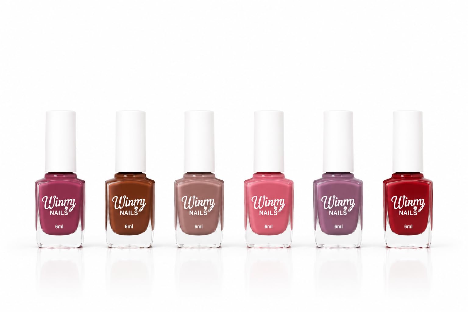 Nail Polish Set of 6, Quick Dry, Long Lasting, High Gloss, Toxin Free, 6ml Each-image-40