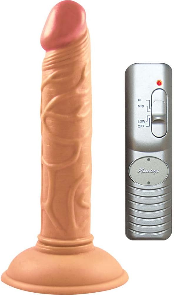 All American Real Skin Mini Whoppers Vibrating Dong, Flesh, 4 Inch