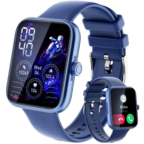 Smart Watch, Full Touch Smart Watches for Men Women Answer/Make Calls, Fitness Tracker with Heart Rate Sleep Monitor Step Counter, Multi-Sports Modes, IP68 Activity Trackers for Android iOS Phones