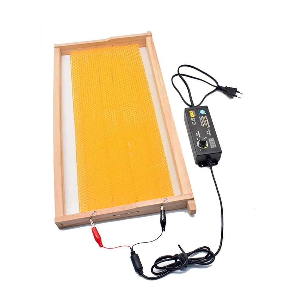 Toplionace Cadre D'intégration de Chauffage électrique pour Apiculture Affichage Numérique Fil D'intégration Installateur de Fondation de Cire D'abeille Température Réglable (Type de Broche)