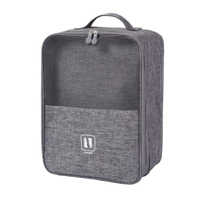 SUNCAREShoe Bag for Travel, Shoe Organizer Holds 3 Pair of Shoes, Portable Dustproof Waterproof Travel Accessory Shoe Bag with Handle for Men & Women (Grey)