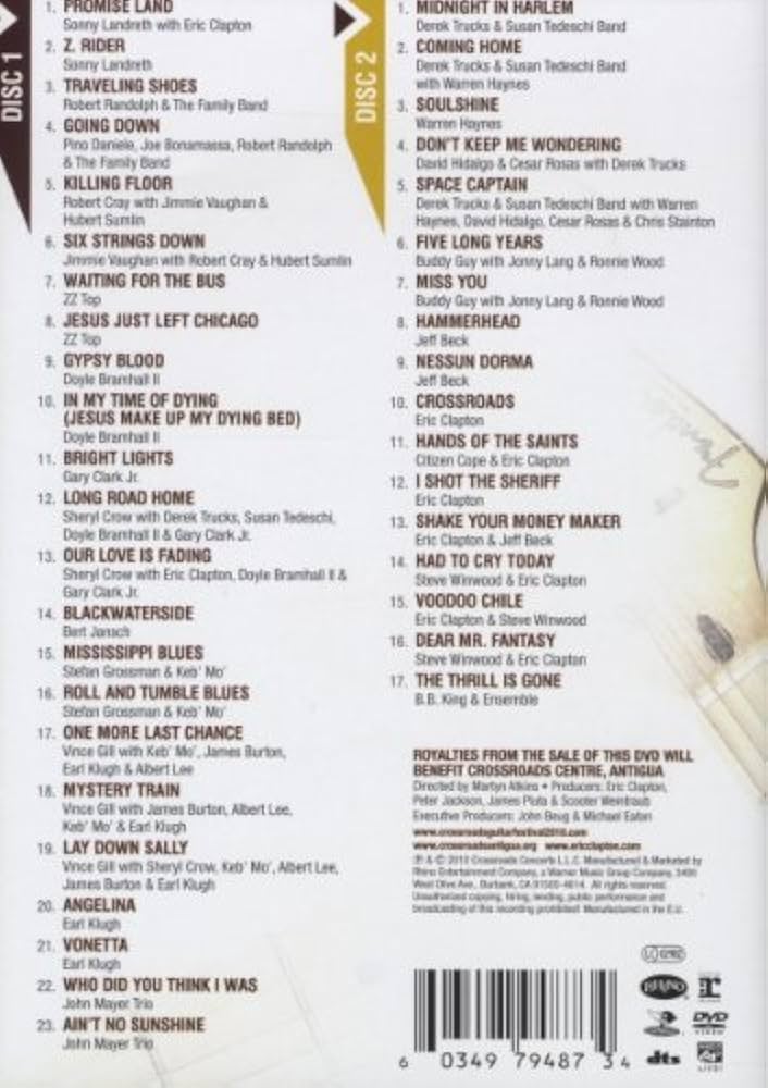 ミュージック CROSSYOADS ERIC CLAPTON GUITAR FES. 2010 Eric Clapton - Crossroads Guitar Festival 2010 (DVD Usado