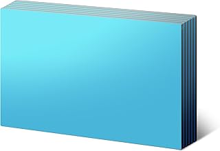 LLPT Dry Erase Magnetic Sheets 6 Packs 5.9” x 8.3” Reusable Washable No Adhesive Trimable Sticker Notes for Refrigerator Desktop Shelf DIY Whiteboard Color Blue (MSB598)