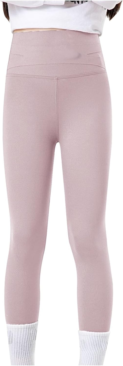 Girls Pants Slim Fit High Waisted Leggings for Active Wear Comfortable Stretchy Yoga Bottoms Spring Summer