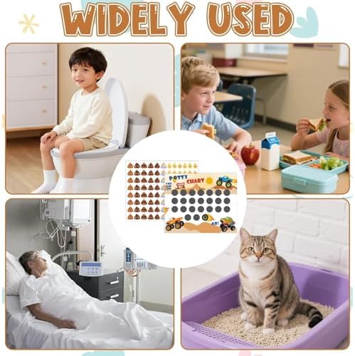 12Pcs Potty Training Stickers, Poop Stickers for Potty Training Party Favor Decorations, Kids Party Supplies Diary Accessories Decor for Children & Pets Good Behavior Management — view 6