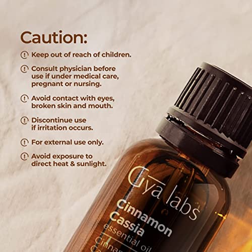 Gya Labs Cinnamon Essential Oil For Diffuser - 100% Natural Cinnamon Oil Essential Oil For Skin, Aromatherapy - Cassia Essential Oil For Sprays & Hair, Diy Recipes & Personal Care (0.34 Fl Oz) #TOP7