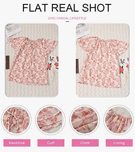 Dokotoo Women's Casual Boho Floral Printed V Neck Tops Drawstring Short Long Sleeve Blouses Button Down T Shirts 4 Dokotoo Women's Casual Boho Floral Printed V Neck Tops Drawstring Short Long Sleeve Blouses Button Down T Shirts