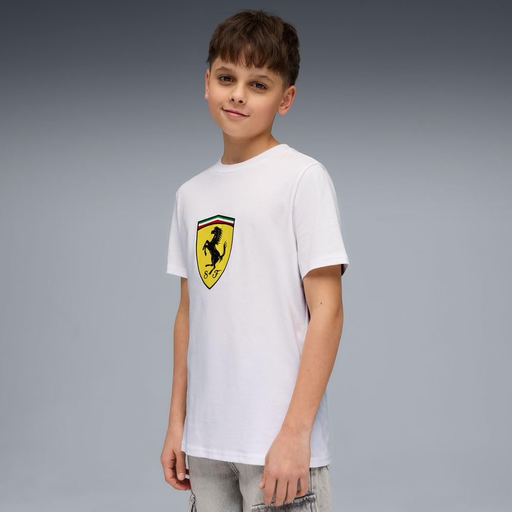 Puma T-Shirt Unisex - T-Shirt con quadrante colorato Ferrari per Adulti Puma WHI Tees