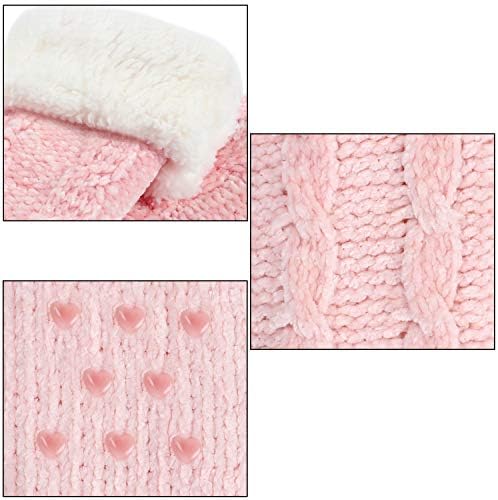 Tacobear Women Slipper Socks Warm Fluffy Socks Super Soft Fuzzy Socks Winter Knit Socks Chenille Socks Fleece Lined Home Socks for Mens and Ladies