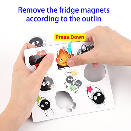 Pounchi Soot Sprites Cute Magnet （9 Pack） Funny Magnet Bumper Office Cabinets Decoration Fridge Metal Magnet Flexible Reuseable Magnetic Vinyl #TOP1