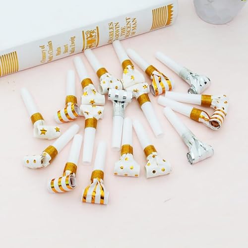 image for kongchan 25pcs Party Blowers,Gilding Noisemakers Party Blowouts Squawk