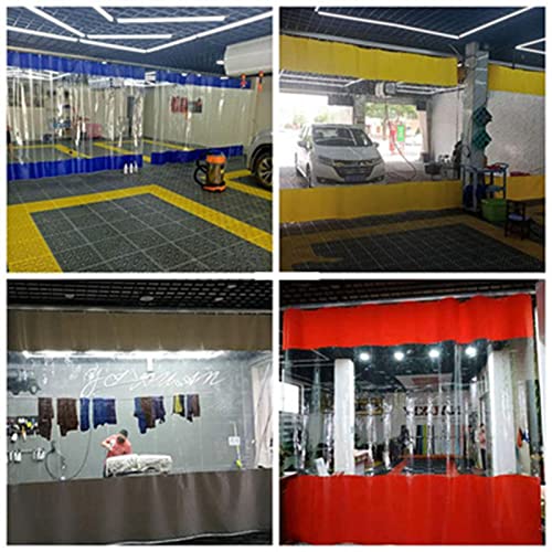 Lona impermeable transparente y resistente de PVC para cortina divisoria exterior 5