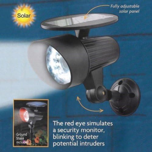 Black Super Bright 12 SMD LED Solar Floodlight with Pir Motion Sensor S112BK