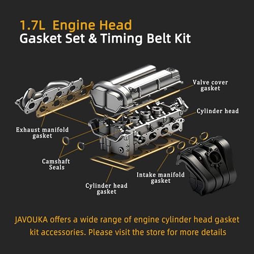 Image of Head Gasket Set with Timing Belt Kit, 1.7L, fits for Honda Civic HX /EX 1668CC /1700CC 1.7L 2001 2002 2003 2004 2005 D17A2 D17A6 OE# HS26236PT HS26236PT-2 TCK312 HS4034 HB4034(75pcs)