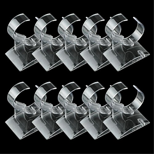 General 10Pcs/Lot Transparent Plastic Wrist Watch Display Holder Rack Store Shop Show Stand Shop Retail Clear Plastic Display #TOP6