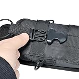UAYESOK Molle Radio Pouch, Walkie Talkie Holder for Vest, Two Way Radio Belt Holster Case for President CB Motorola DP1400 CP040 GP88 DP4400 DP4600 DP4800 Baofeng Hytera Radio Tactical Intercom Bag - Image 5
