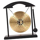 GOOHOCHY 風鈴飾り ゴング装飾 十二支デザイン ブロンズ素材 色褪せ防止 卓上インテリア 家の装飾品 ホームデコ アクセント装飾 贈り物用