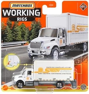 Matchbox Working Rigs International MV Box Truck 1/16 (White)