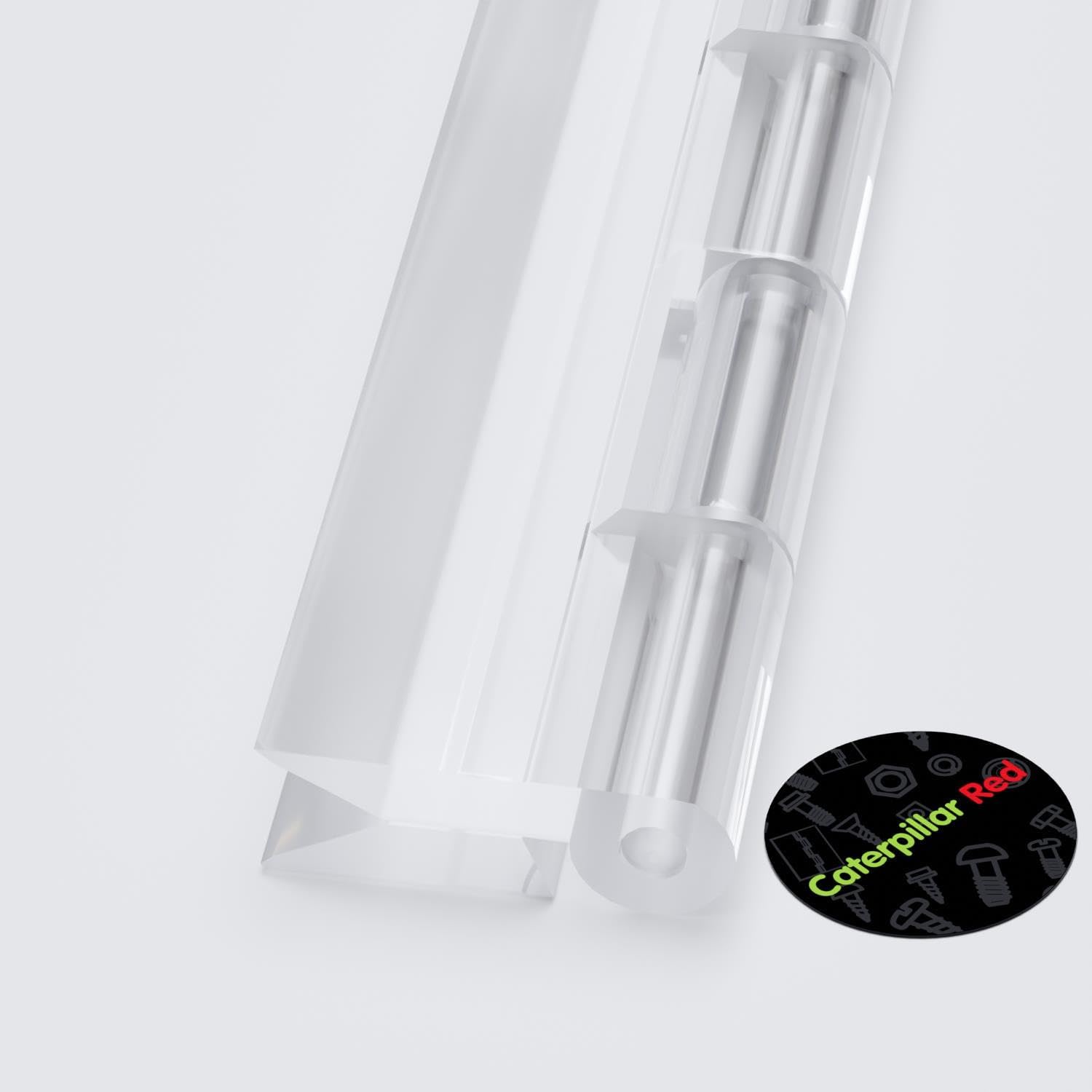 5 x Acrylic Hinge 150mm CLEAR, Continuous Acrylic Piano Hinges, (5 29/32 in)