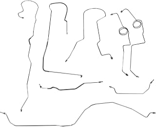 Inline Tube Compatible with 1976-79 Ford F250 4WD Std. Cab Longbed Power Disc Complete Brake Line Kit, OE Steel