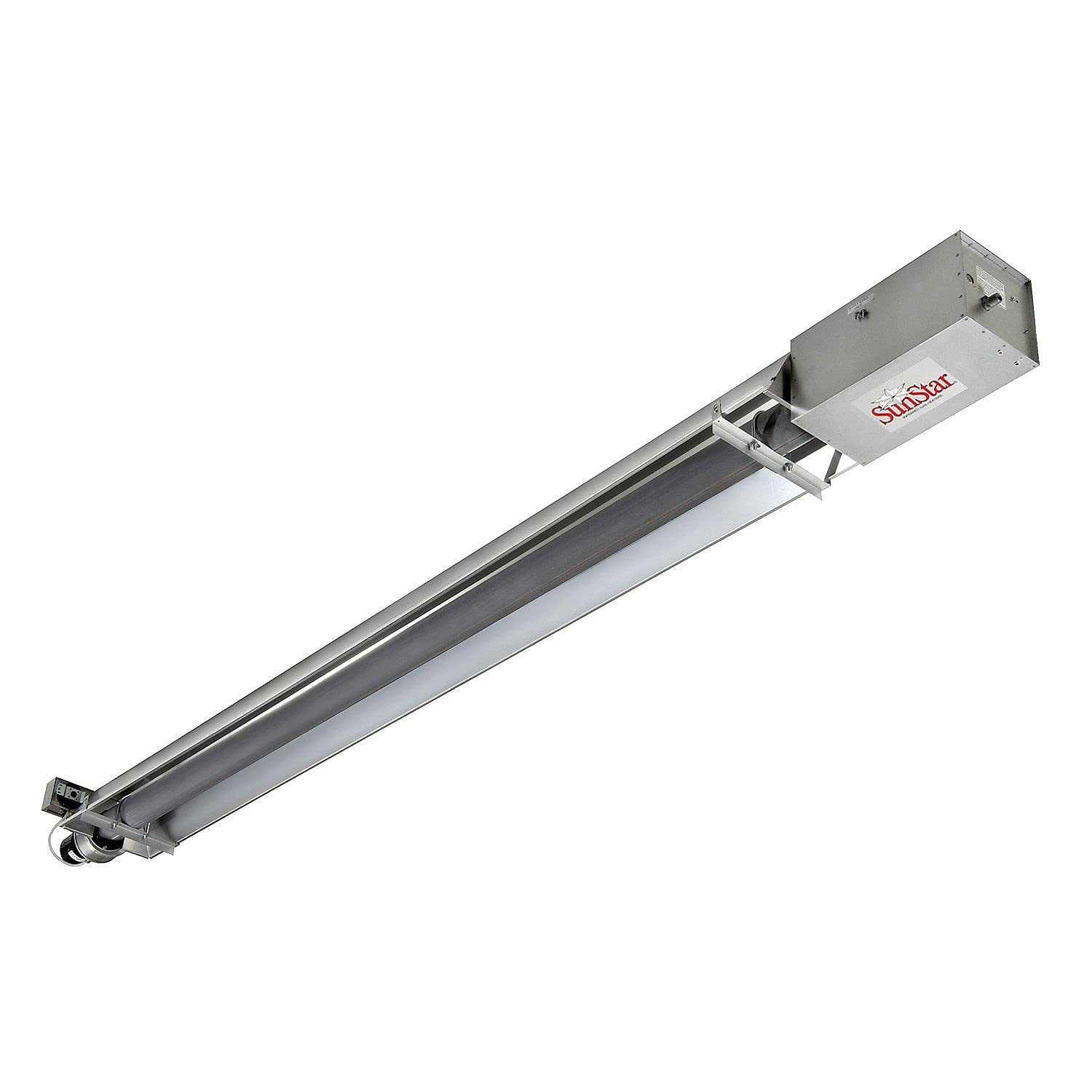 SunStar Natural Gas Heater Infrared Vacuum Straight Tube by GUM – 122"L x 13"W x 6.25"H, Cast Iron Burner / Aluminum Reflectors, Model SIS100-30-N5