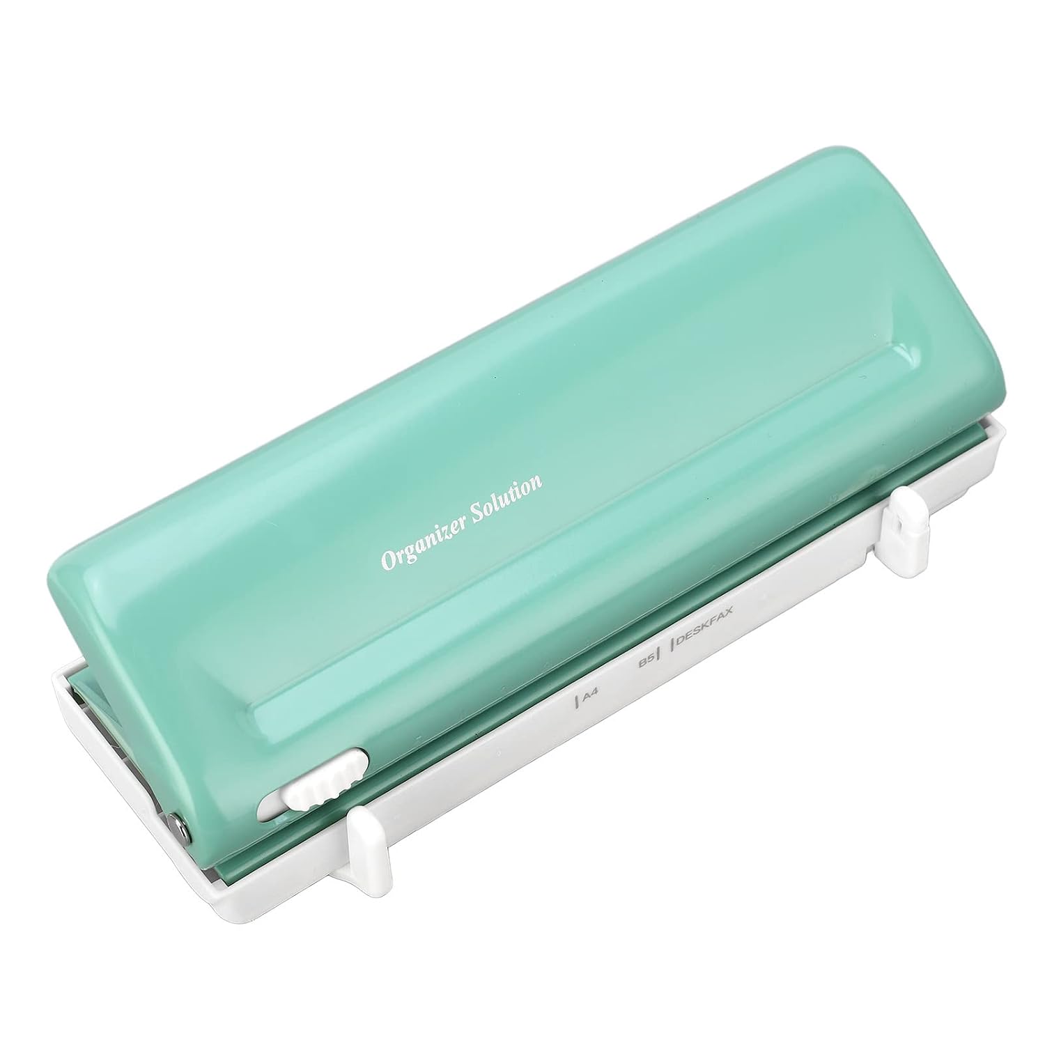 6 Hole Punch, Adjustable Spacing Hole Puncher for A4 A5 B5 A6 A7, for Home Office School Supplies, Design, Green