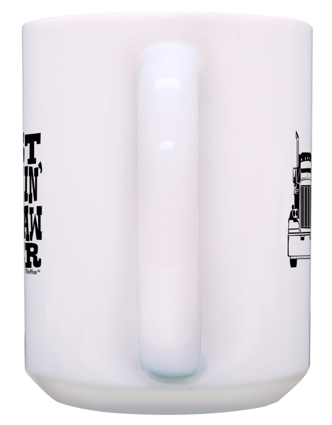 ThisWear Grandpa Gift For Dad Best Truckin Paw Paw Ever 15oz Ceramic Coffee Mug with Handle