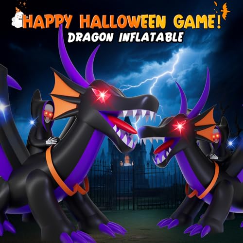 Skirfy 7FT Halloween Inflatable Dragon with LED Lights for Outdoor - image 7