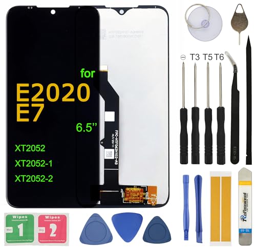 Screen Replacement for Moto E 2020 6.2'' Motorola E7 XT2052 Assembly LCD Display Touch Screen Digitizer with Repair Tools