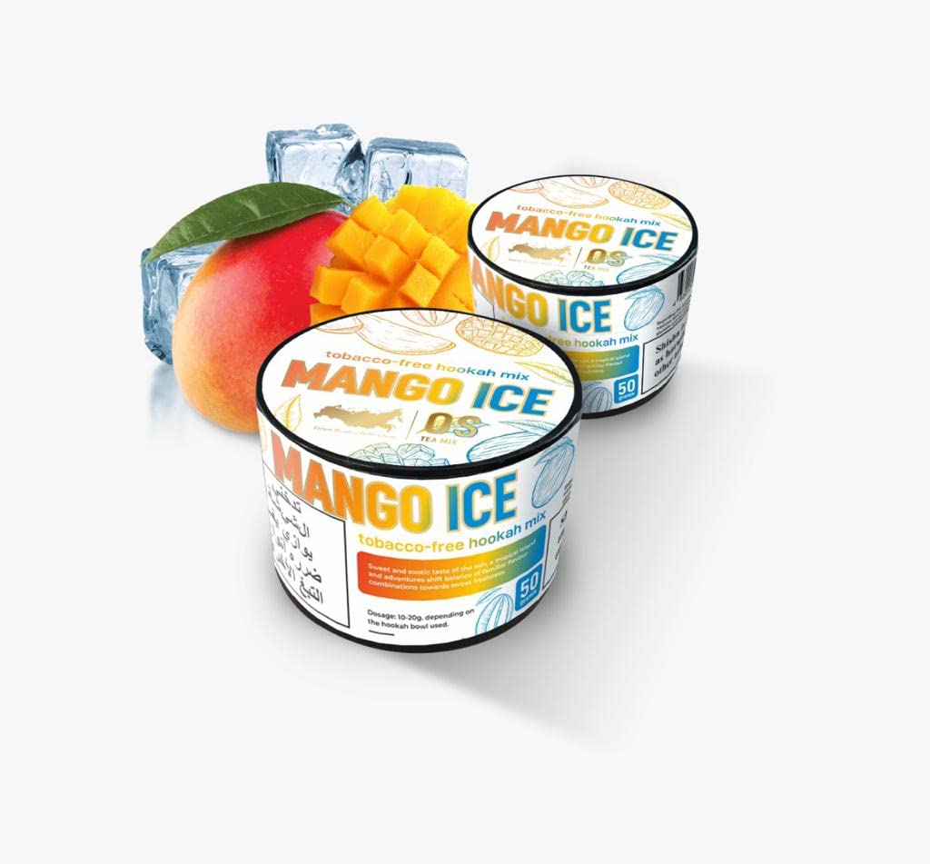 Shisha Flavor Mix Hookah Flavor Mix OS Tea Mix is a unique tobacco-free and nicotine-free hookah mix Organic Tobacco (MANGO ICE)