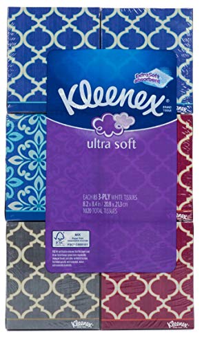 Kleenex Ultra Soft & Strong Facial Tissues, 4 Pack Each 85 Count