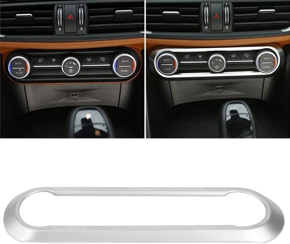 HARIN Accessori Adesivi per Cornice di Regolazione dell'Aria Condizionata del Centro Auto per Alfa Romeo Giulia 2017