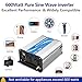 GIANDEL Power Inverter Pure Sine Wave 600Watt 12V DC to 120V AC with Remote Control Dual AC Outlets ETL Listed UL458 Standard for Small Solar System Outdoor Emergency