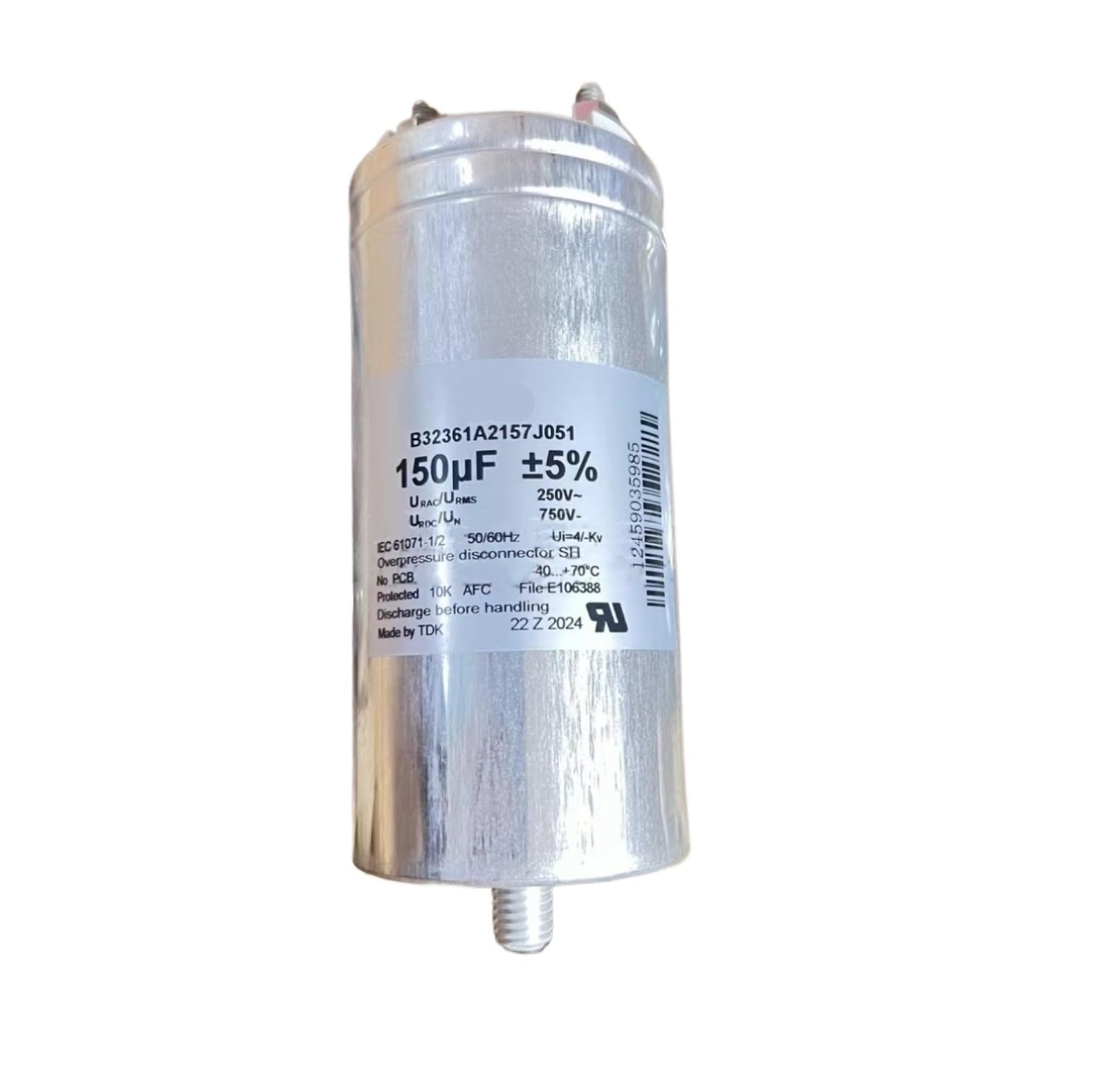KSZHZYMGX B32361A2157J051 150UF 250V AC 750V DC capacitors