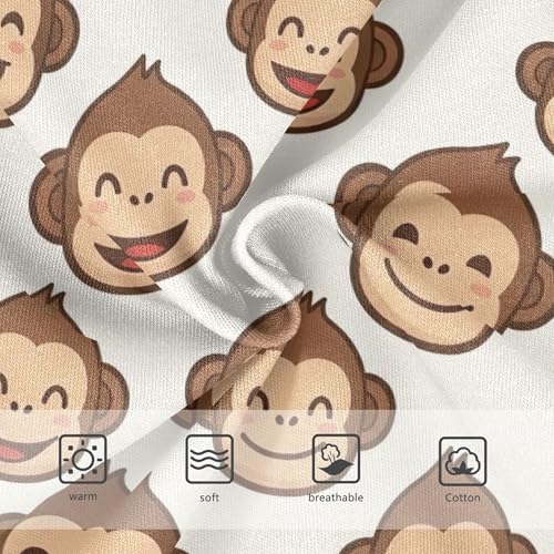 Cute Cartoon Monkey Prints Beige Girls Underwear Toddler 2t Cotton Little Girl Panties Print Kids Briefs Undies3