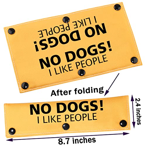 No Dogs/No People Leash Wrap Give Me Space Dog Leash Wrap Rescue Dog Lead Cover (NO DOGS-S), 6 x 22 centimeters - Image 2
