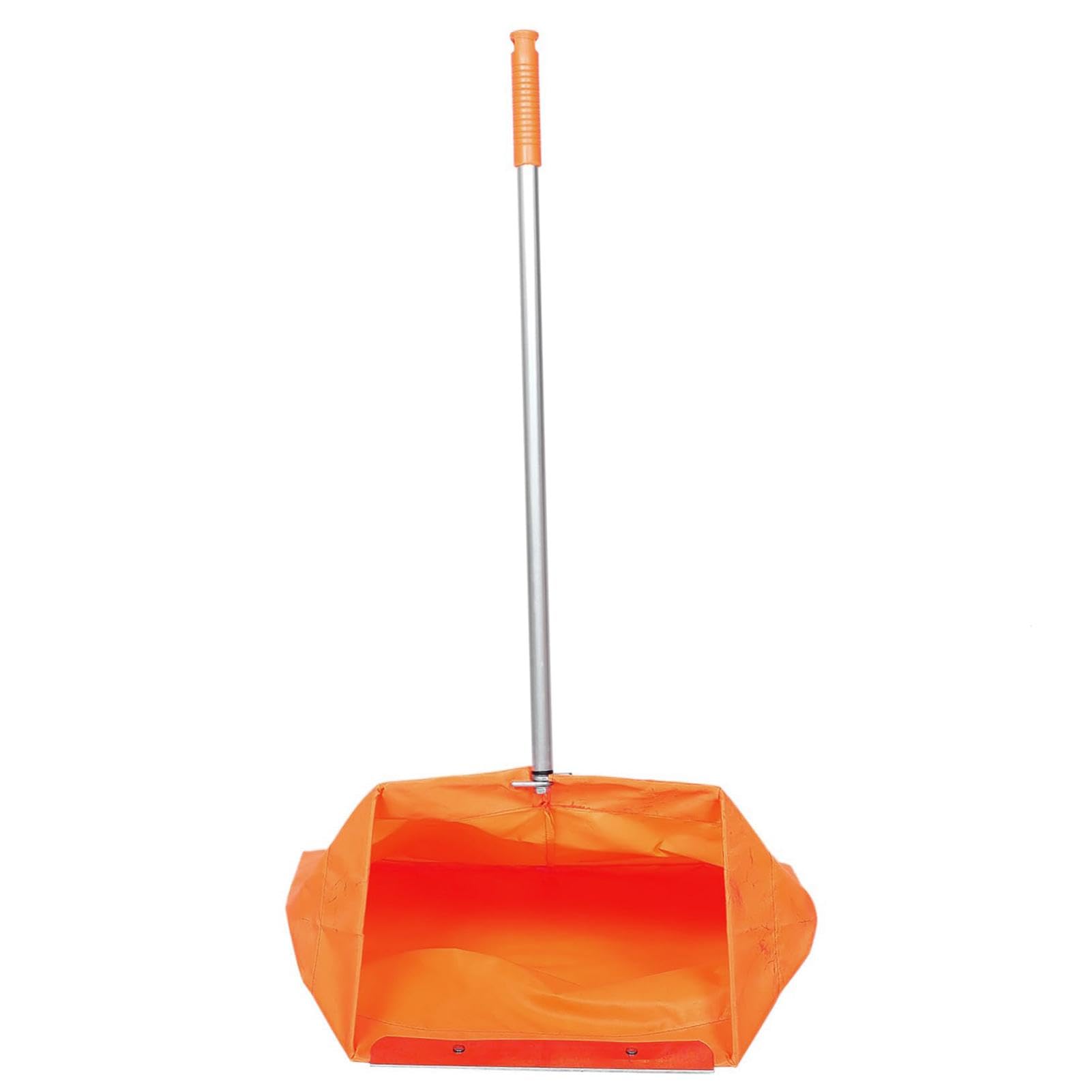 Recogedor de hojas - Recogedor de limpieza con asa, resistente al viento, diseño vertical, tela Oxford, aleación de aluminio, polipropileno, naranja, moderno
