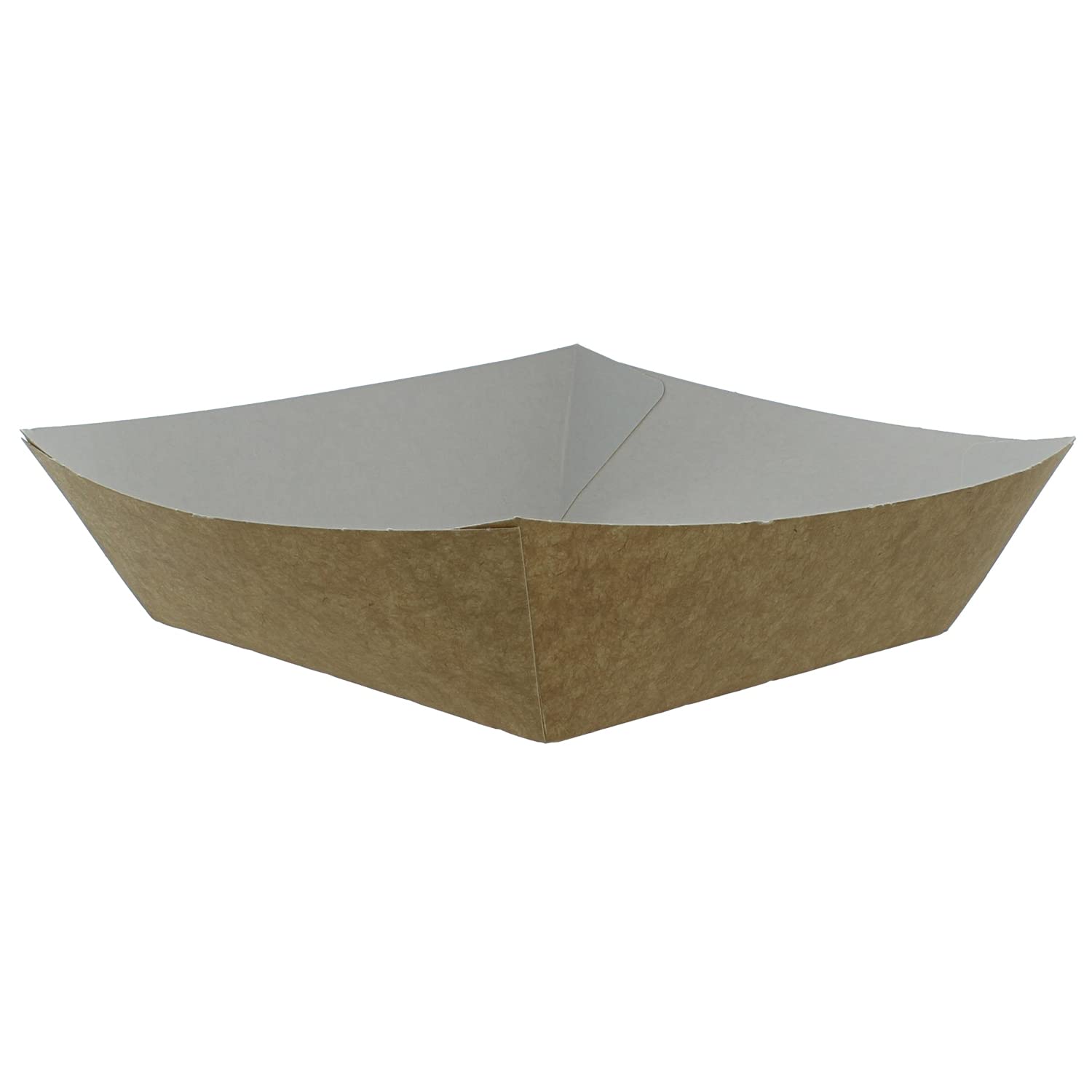 Delisupplies Brown 50 X Deli Supplies Kraft Burger Trays Open Cardboard Food Container For Take Away And Food On The Go Open Food Tray For Burgers, Sandwiched, Chips And Meals.