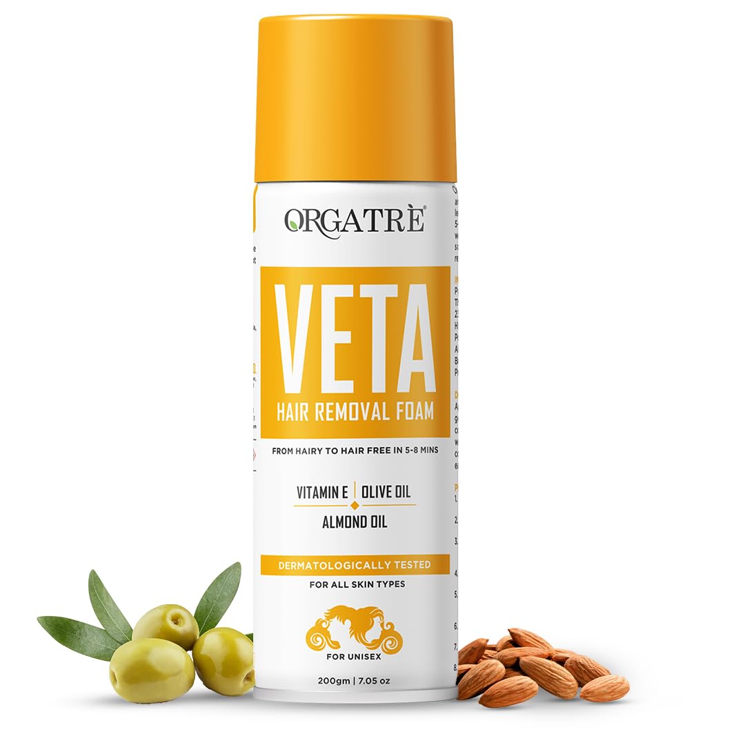 Orgatre Veta Hair Removal Foam Wash For Men & Women | Painless Body Hair Removal Spray For Chest, Back, Legs & Under Arms| Hair Removal Cream Spray - 200 Gm-image-11