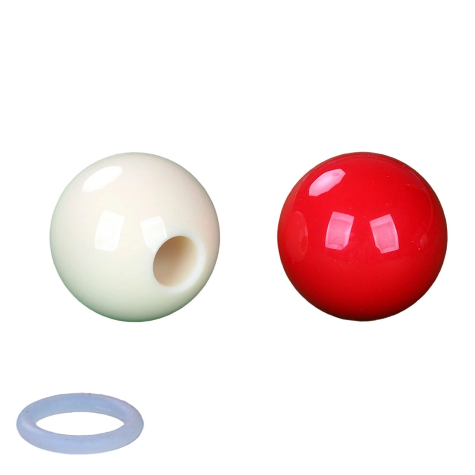 Snorvixre Billiards Cue Ball with Hole Training Tool Billiards Practice Ball Aiming Helper Perforated Billiard Strokes Exerciser Pool Table Accessories Billiard Strokes Trainer