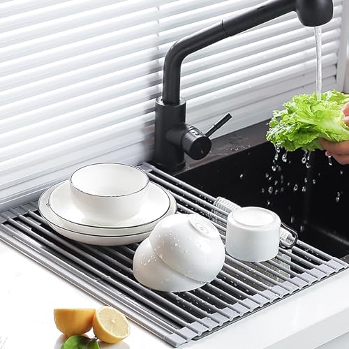 Égouttoir à vaisselle pliable pour évier de cuisine ordonnée - 3