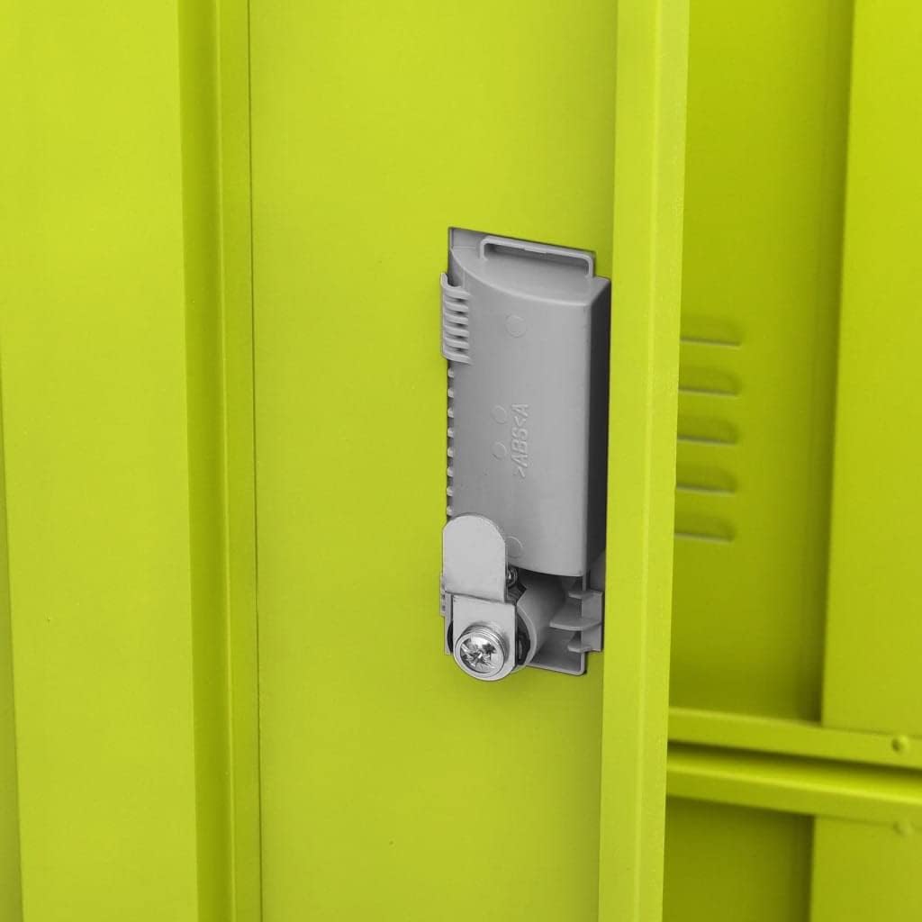 Modern Freestanding Locker Cabinet, Light Grey Green Steel Storage Unit for Office Home, Secure Metal Cabinet for Employees, Organizer for Garage Storage