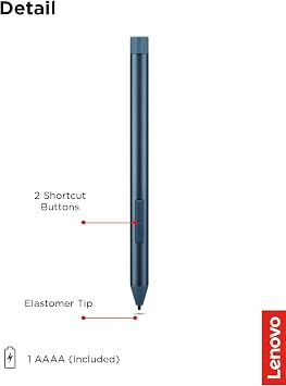 Lenovo Digital Pen 3 for Laptop, Supports Multiple Protocols, Advanced Incline Recognition, Tide Teal