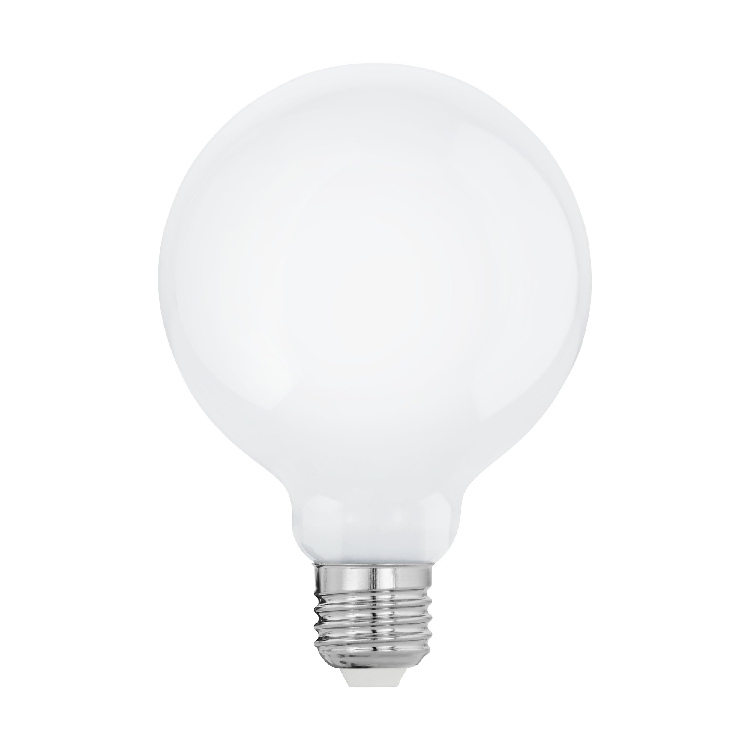 EGLO E27 LED Lampe, Glühbirne Globe Milky, 9 Watt (entspricht 75 Watt), 1055 Lumen, Leuchtmittel warmweiß, 2700 K, Glühlampe G95, Ø 9,5 cm