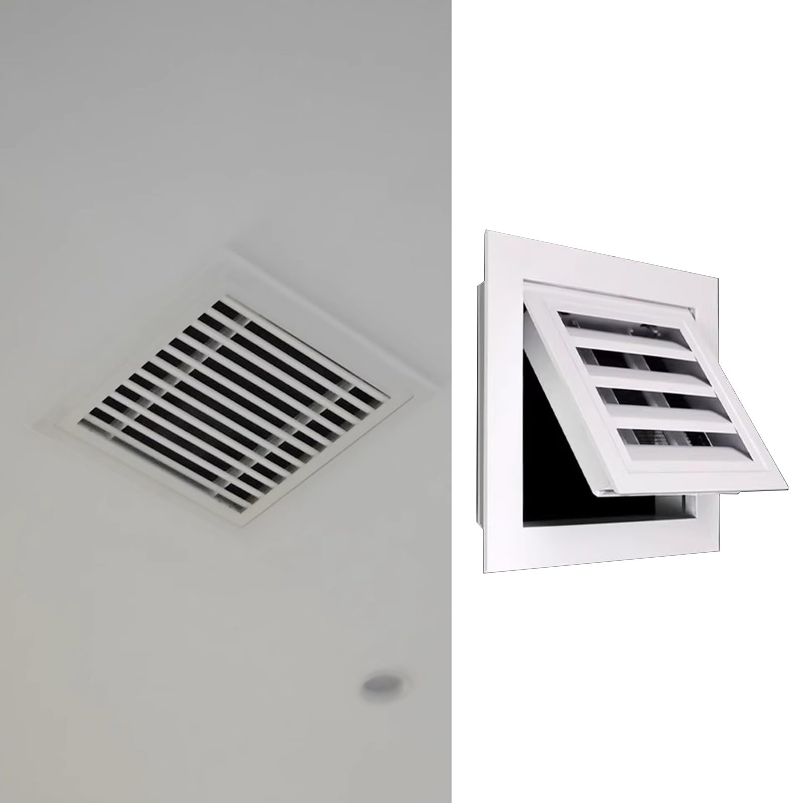 Custom Louvered Access Panel with Fine Mesh - F-Mounted Service Access Hole Cover for Attics Hotels Residential - Perfect Inspection Luke Custom